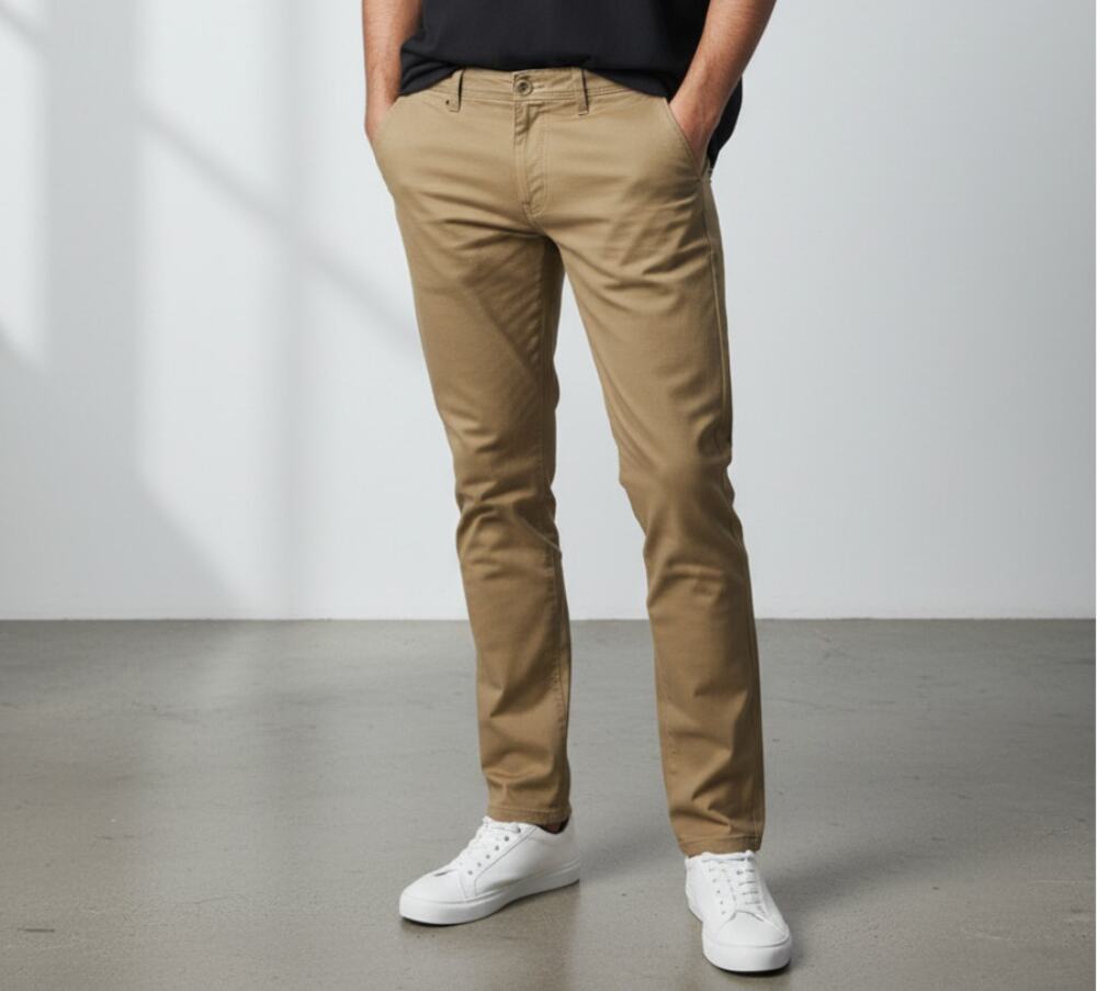 STONE FALCON Men's Slim Fit Pants Size 36X32 In Brown